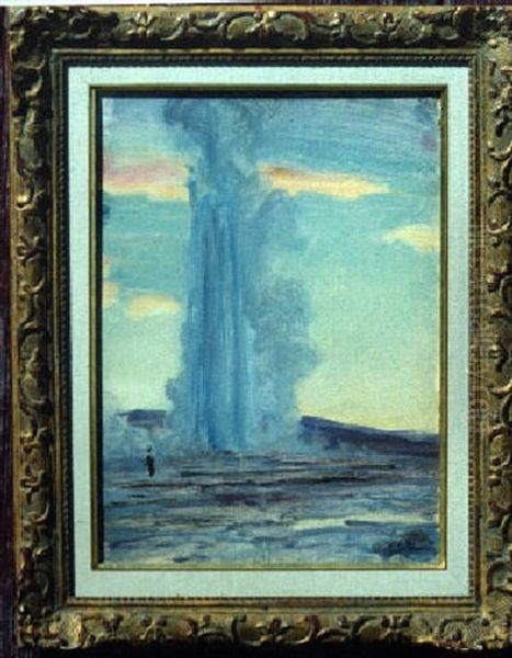 Old Faithful At Evening, Yellowstone - view 1