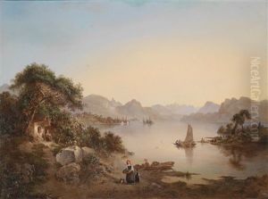 Seelandschaft Mit Fischern by Joseph Nikolaus Butler