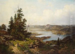 Schweizer Seelandschaft by Joseph Nikolaus Butler