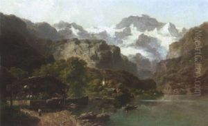 Landschaft Mit Walensee Und Glarnisch by Joseph Nikolaus Butler