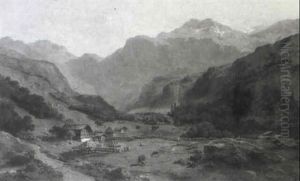 Schweizer Alplandschaft by Joseph Nikolaus Butler