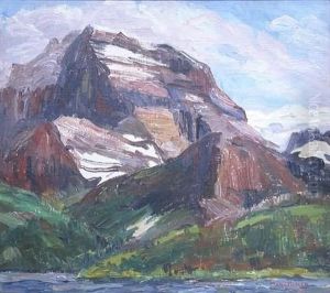Impressionist Mountain Landscape