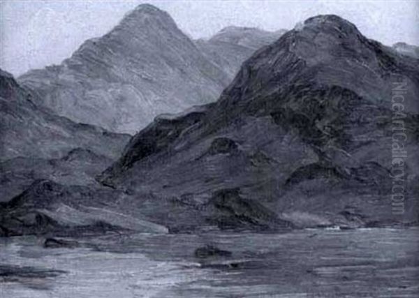 Mountain Landscape With River In Foreground - view 1