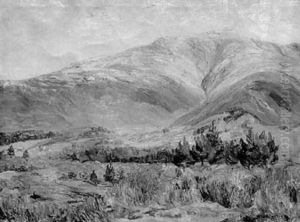 Impressionist Landscape With Mountainous Background