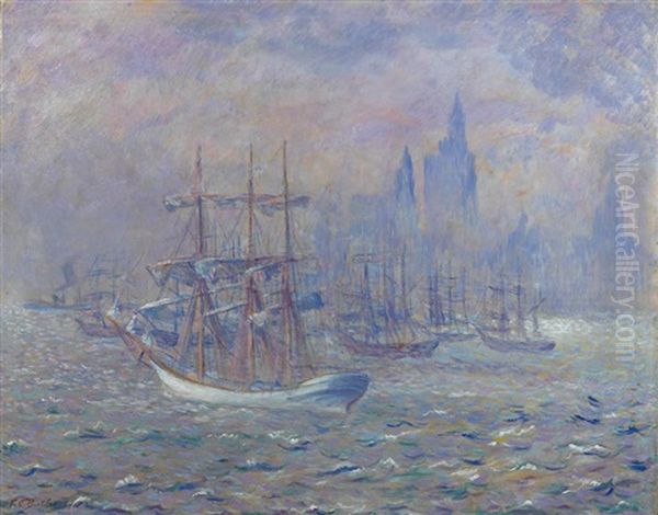 Sailboats, Upper Bay, New York - view 1
