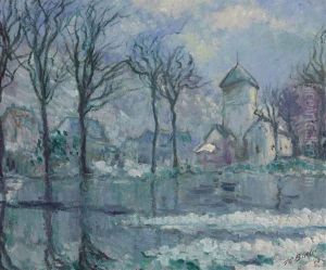 The Mill In The Flood, Giverny by Theodore Earl Butler