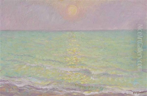 Sunset At Veules-les-roses, Seine-mar - view 1