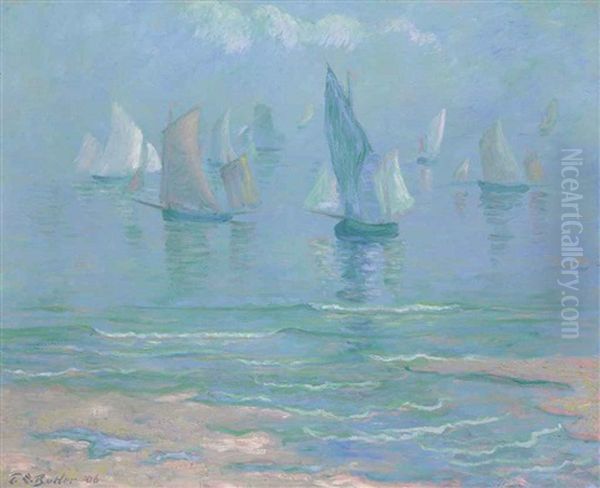 Sailboats At Dieppe - view 1