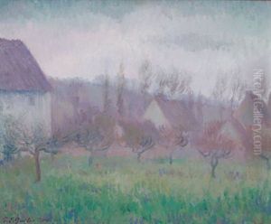 Farm Orchard In Winter, Giverny by Theodore Earl Butler