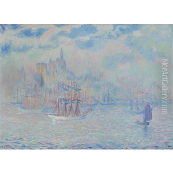 Ships In New York Harbor - view 1