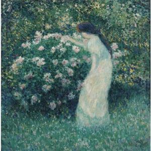 Lili Butler In Claude Monet's Garden by Theodore Earl Butler