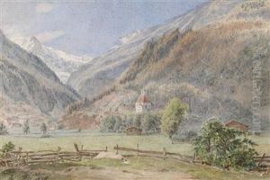 A View To Bockstein Mountain In The Gastein Valley With The Church "maria Zum Guten Rat" A View To Bockstein Mountain In The Gastein Valley With The Church "maria Zum Guten Rat"