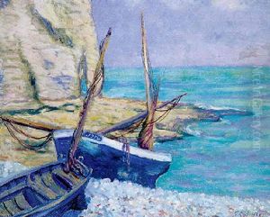 Les Barques A Etretat Les Barques A Etretat