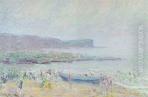 Beach At Veules-les Roses, 1905 by Theodore Earl Butler