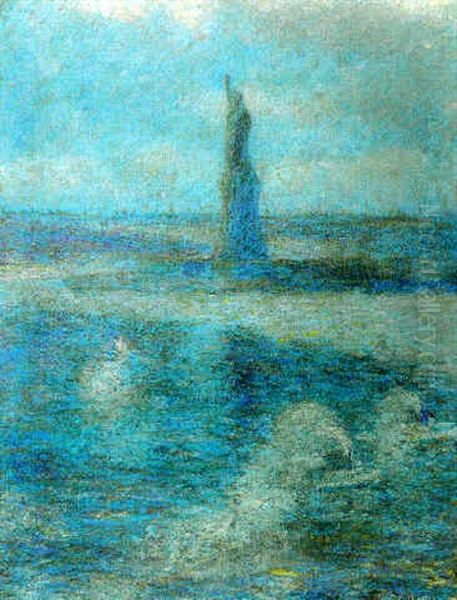 Statue Of Liberty In The Mist - view 1