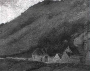 Village A Flanc De Colline by Theodore Earl Butler