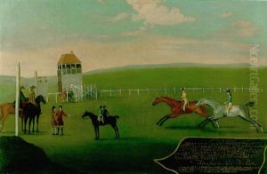 "ireland" Beating "england" Over The Beacon Course At Newmarket, 18 April 1759