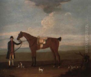 A Hunter Belonging To Ralph Carr, Held By A Groom