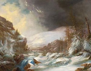 A Cascading Stream Through Snow-covered Mountains A Cascading Stream Through Snow-covered Mountains