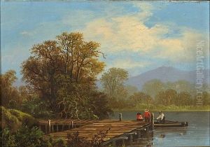 Figures In A Boat Along A River Figures In A Boat Along A River