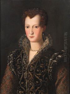 Portrait Of Virgina De" Medici by Giovanni Maria Butteri