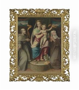 The Madonna And Child With Saints Francis And Claire The Madonna And Child With Saints Francis And Claire