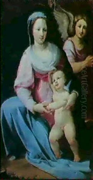 The Madonna And Child Accompanied By An Angel - view 1