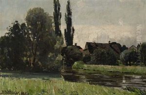 Sommerliche Flusslandschaft by Bernhard Buttersack
