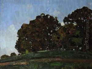 Baumgruppe Auf Einem Hugel by Bernhard Buttersack