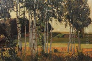 Sommerlicher Birkenwald by Bernhard Buttersack