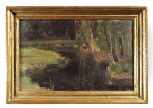 Herbstliche Flusslandschaft by Bernhard Buttersack