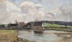 Vorfruhling An Der Amper Bei Allershausen, Wirre Wolken (study) by Bernhard Buttersack