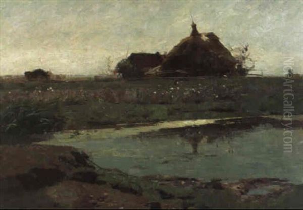 'einodhof' In Weiter Fruhlingslandschaft - view 1