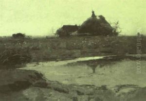 Einsames Bauernhaus In Weiter Landschaft by Bernhard Buttersack