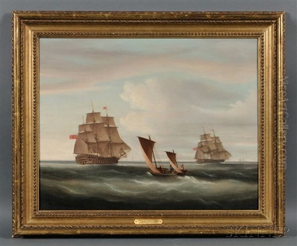 Frigate And Man-o-war Of The Channel Squadron - view 1
