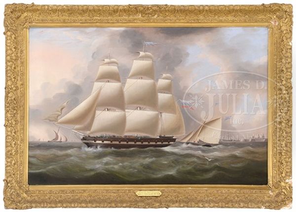 Portrait Of The Merchant Ship Dolphin Off Portsmouth England - view 1