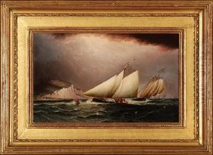 Ships Off The Coast Of Dover by James Edward Buttersworth