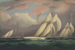 Racing Off Sandy Hook by James Edward Buttersworth