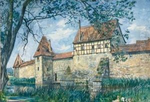Die Weisenburger Stadtmauer Am Seeweiher.