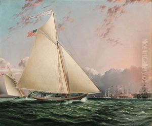 The Phillip R. Paulding In New York Harbor With Castle Clinton In The Distance