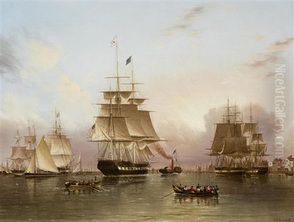 The New York Packet Enterprise Entering The Thames - view 1