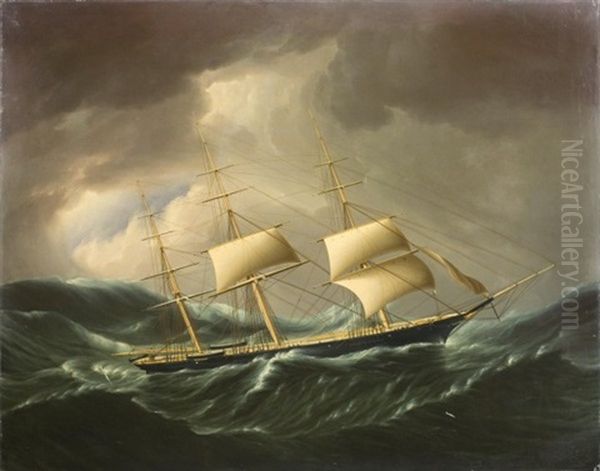 The Ship Wild Duck In Rough Seas - view 1