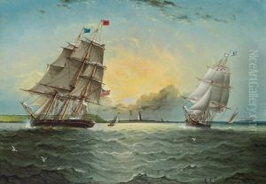 Off Sandy Hook by James Edward Buttersworth