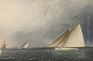 A Racing Scene On Nyack Sound: The Volunteer In The Foreground