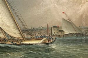 Yachts Returning From The Race Course by James Edward Buttersworth