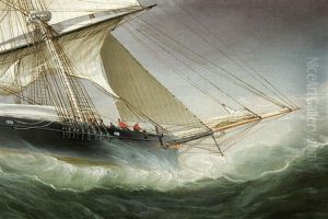 The Clippership Flying Cloud Coming Out Of A Hurricane by James Edward Buttersworth