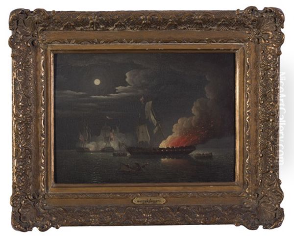 H.m.s. Seahorse Capturing The Turkish Frigate Badere Zaffer In The Mediterranean, July 5, 1808. - view 1