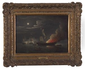 H.m.s. Seahorse Capturing The Turkish Frigate Badere Zaffer In The Mediterranean, July 5, 1808. by James Edward Buttersworth