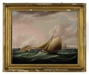 Caught In A Gale by James Edward Buttersworth