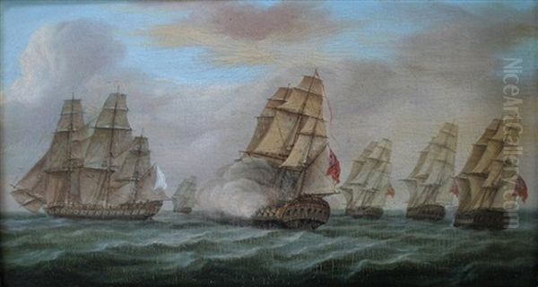 English And French Fleets In Line Of Battle - view 1